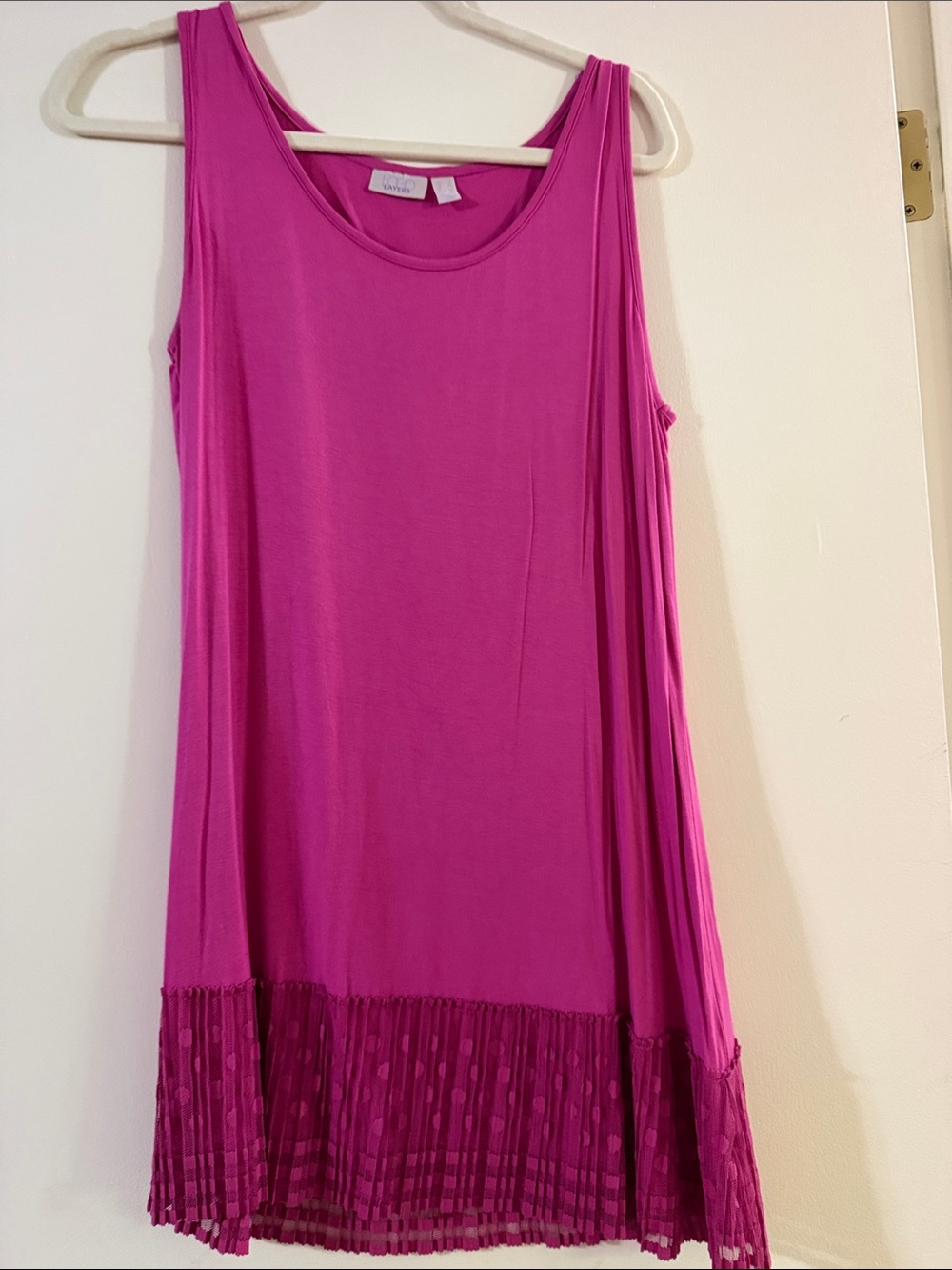 LOGO by Lori Goldstein Fuchsia Sleeveless Tank Tunic